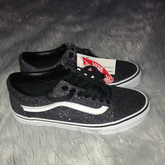 vans old skool glitter black